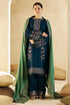 FULLY EMBROIDERED 3PC DHANAK DRESS WITH EMBROIDERED DHANAK SHAWL-ZSJ535